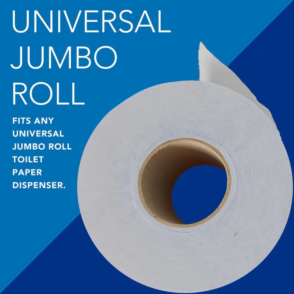 Scott Essential Jumbo Roll (JR) Commercial Toilet Paper (67805), 100% Recycled Fiber, 2-ply, White