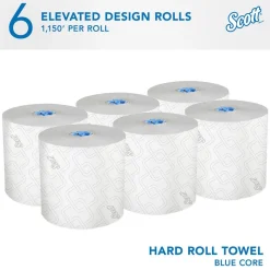 Scott Pro Hard Roll Paper Towels (25702), For Use With Scott Pro Dispenser (Blue Core Only), Absorbency Pockets, White