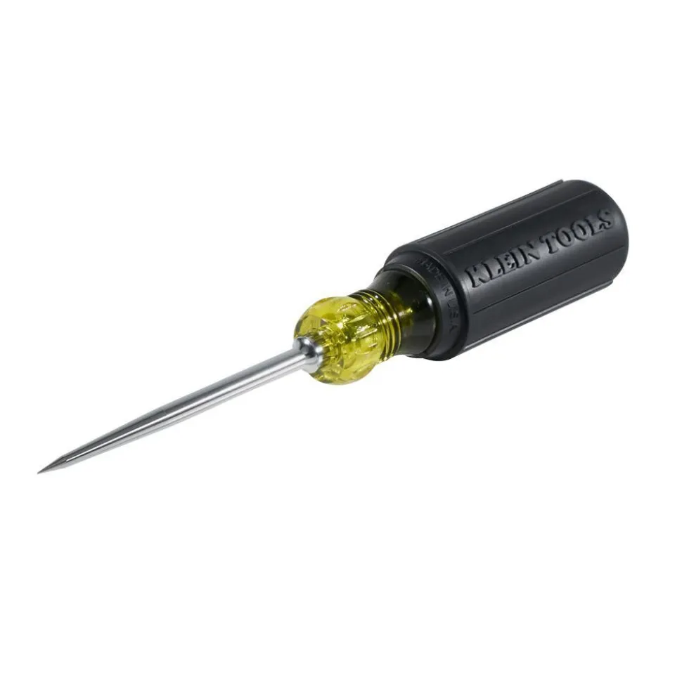 Scratch Awl: 7.8750" OAL, 3.5" Shank Length, Cushion Grip Handle
