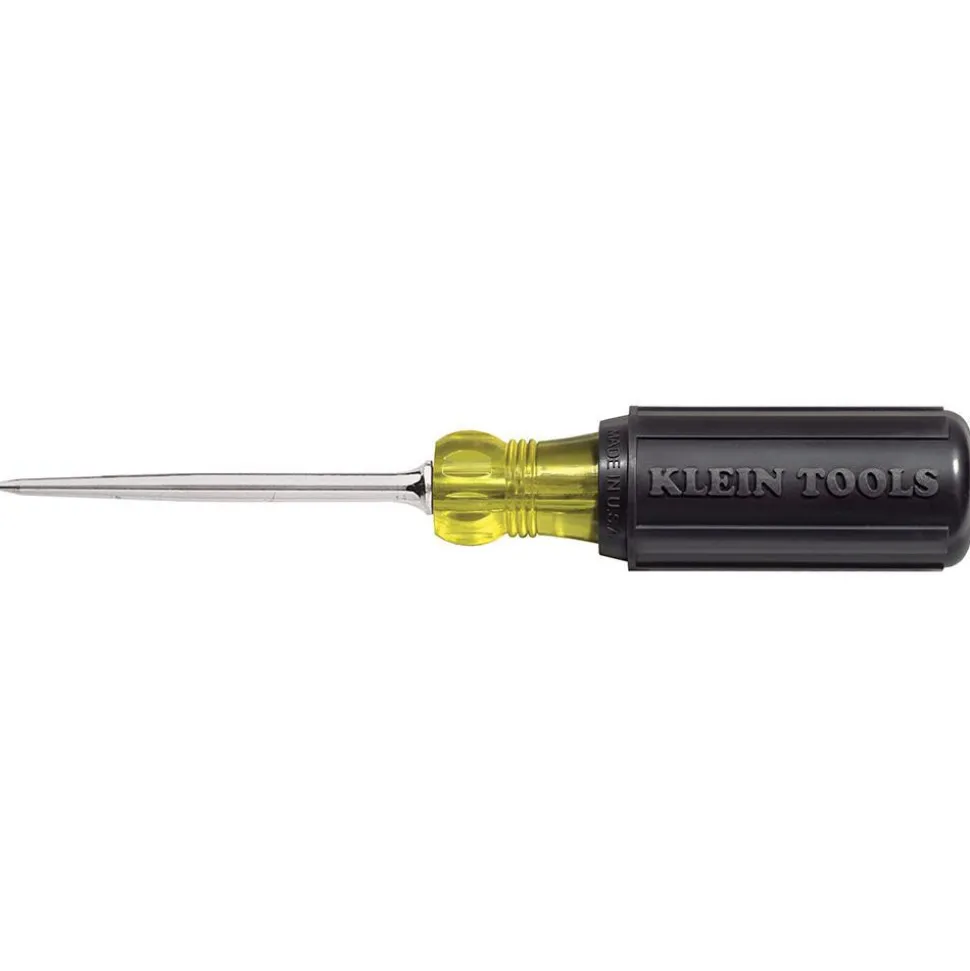 Scratch Awl: 7.8750" OAL, 3.5" Shank Length, Cushion Grip Handle