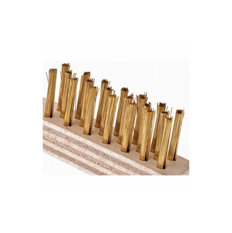 Scratch Brush: 3 Row, 7 Column, Brass