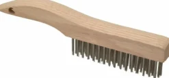 Scratch Brush: 4 Row, 16 Column, Stainless Steel