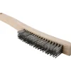 Scratch Brush: 4 Row, 19 Column, Stainless Steel