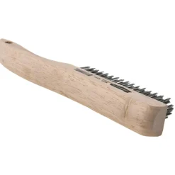 Scratch Brush: 4 Row, 16 Column, Stainless Steel