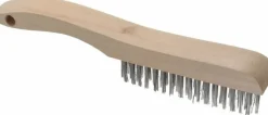 Scratch Brush: 4 Row, 16 Column, Stainless Steel