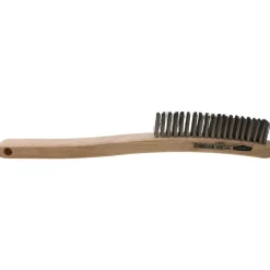 Scratch Brush: 3 Row, 19 Column, Stainless Steel