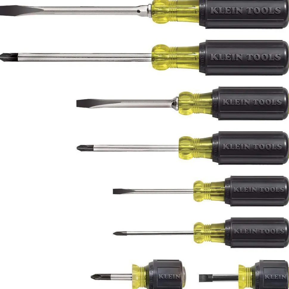 Screwdriver Set: 8 Pc, Phillips & Slotted