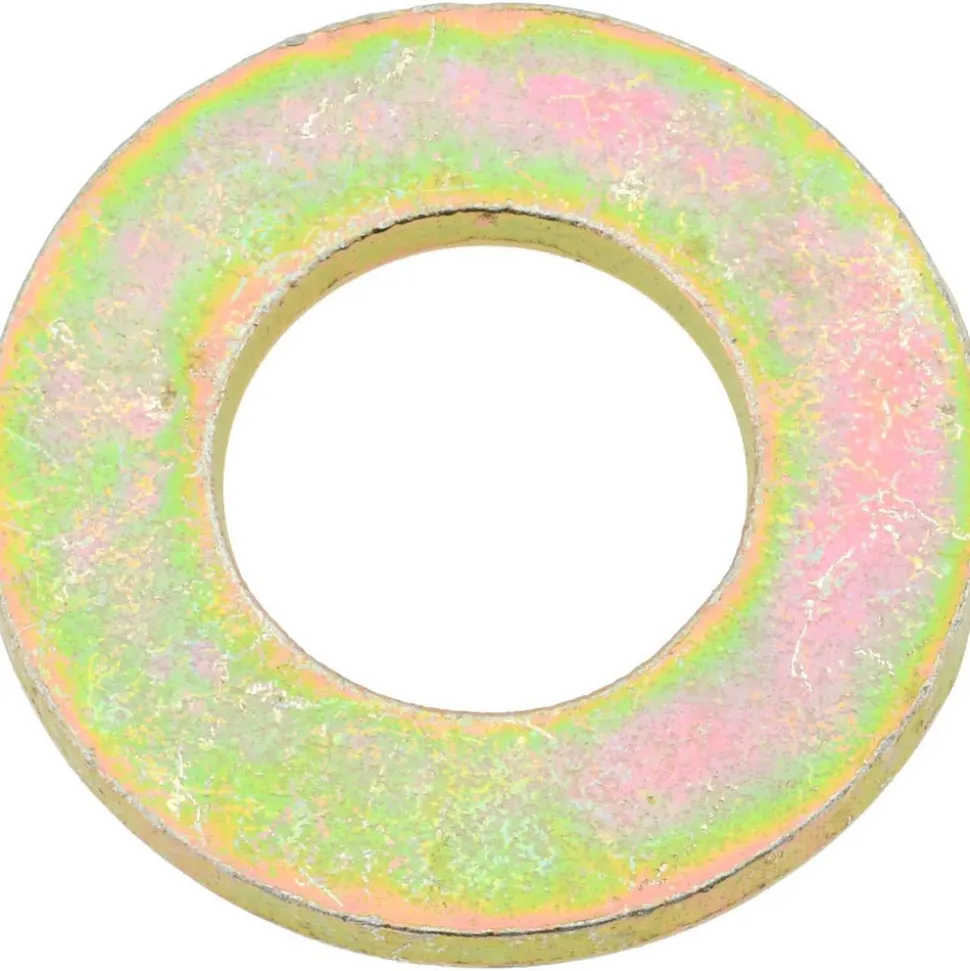 5/8" Screw SAE Flat Washer: Grade 8 Steel, Yellow Zinc Dichromate