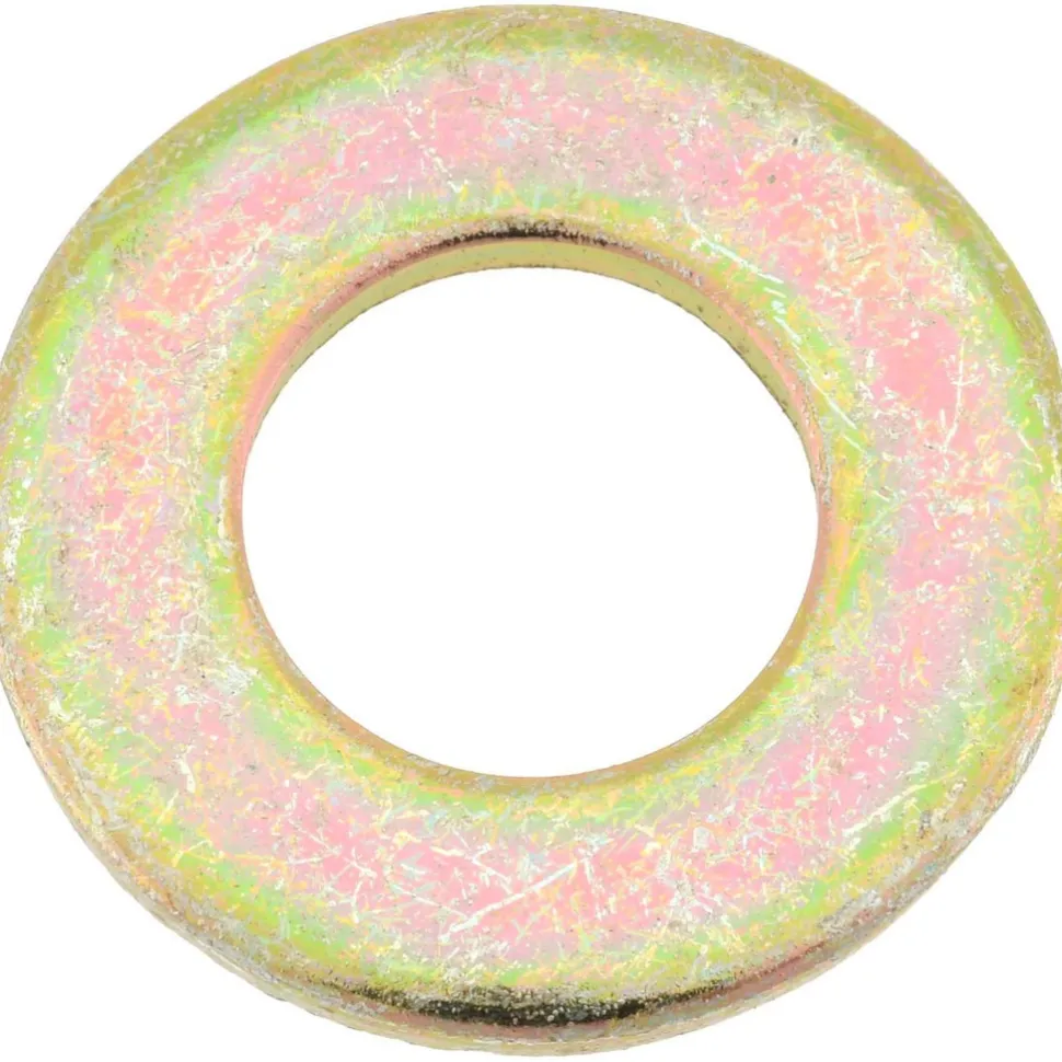5/8" Screw SAE Flat Washer: Grade 8 Steel, Yellow Zinc Dichromate