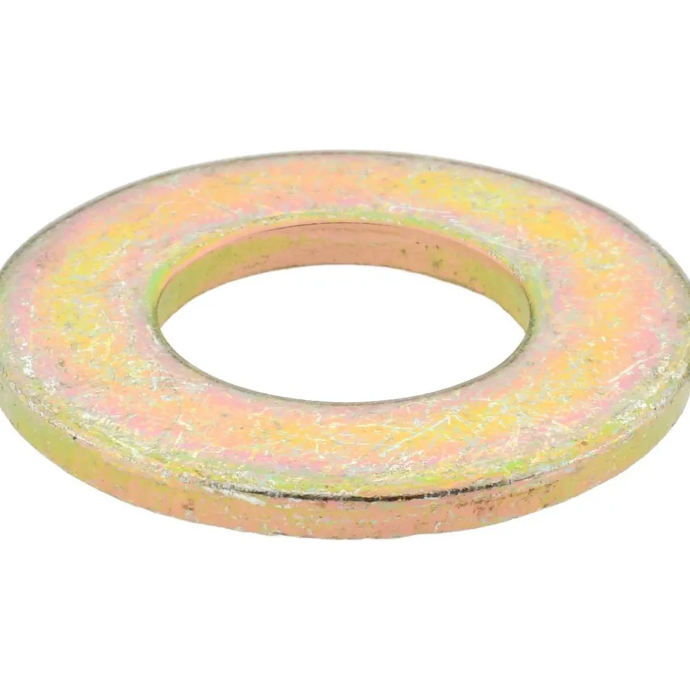 5/8" Screw SAE Flat Washer: Grade 8 Steel, Yellow Zinc Dichromate