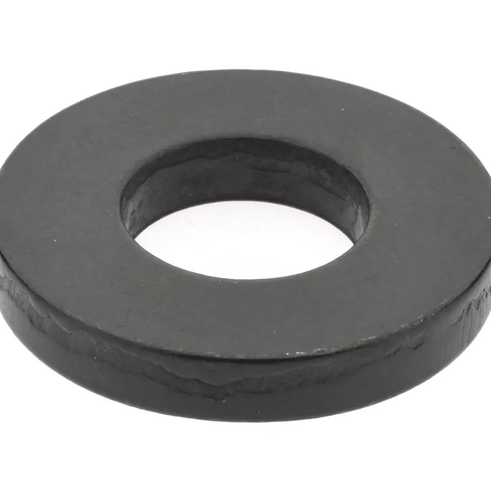 1/2" Screw Standard Flat Washer: Grade 1010 Case-Hardened Steel, Black Oxide