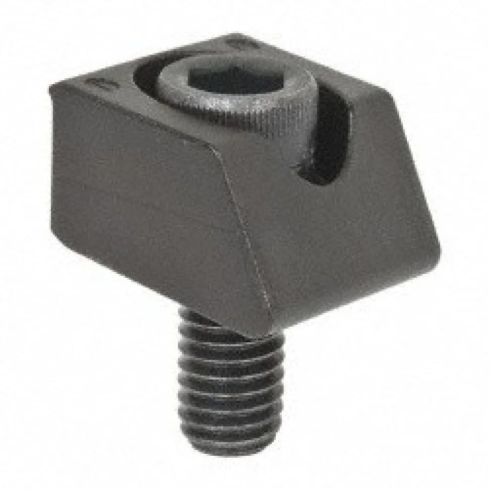 3/8-16 Screw Thread, 1" Wide x 1/4" High, Serrated Steel Standard Style Screw Mount Toe Clamp