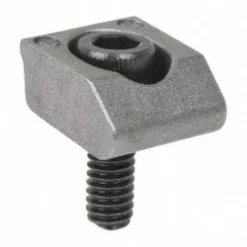8-32 Screw Thread, 1/2" Wide x 0.1" High, Smooth Steel Standard Style Screw Mount Toe Clamp