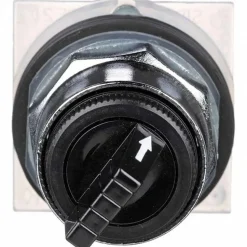 Selector Switch Only: 2 Positions, Maintained (MA), 600V, Black Knob & Push Button