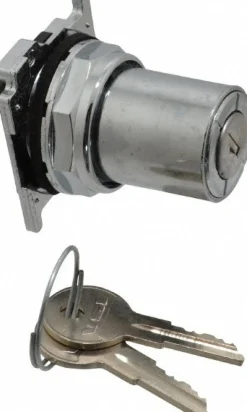 Selector Switch Only: 2 Positions, Maintained (MA), Silver Key