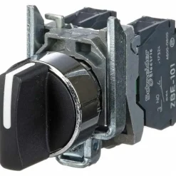 Selector Switch Only: 3 Positions, Maintained (MA), Black Knob