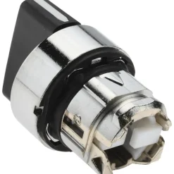 Selector Switch: 3 Positions, Maintained (MA), Black Handle