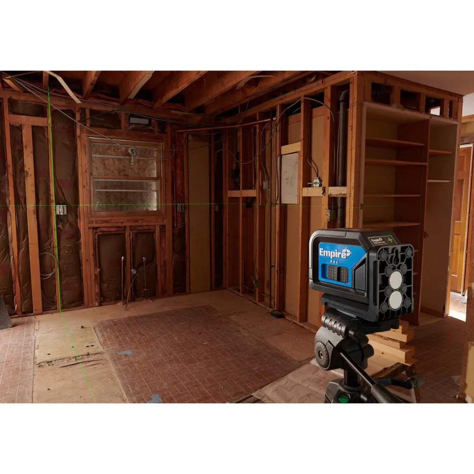 Self Leveling Cross Line Laser Level: 2 Beams, Green Beam