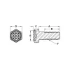 Serrated Tooth, 1/4-20, 1/2" Shank Length, 1/2" Thread Length, Black Oxide Finish, Hex Head, Adjustable Positioning Gripper