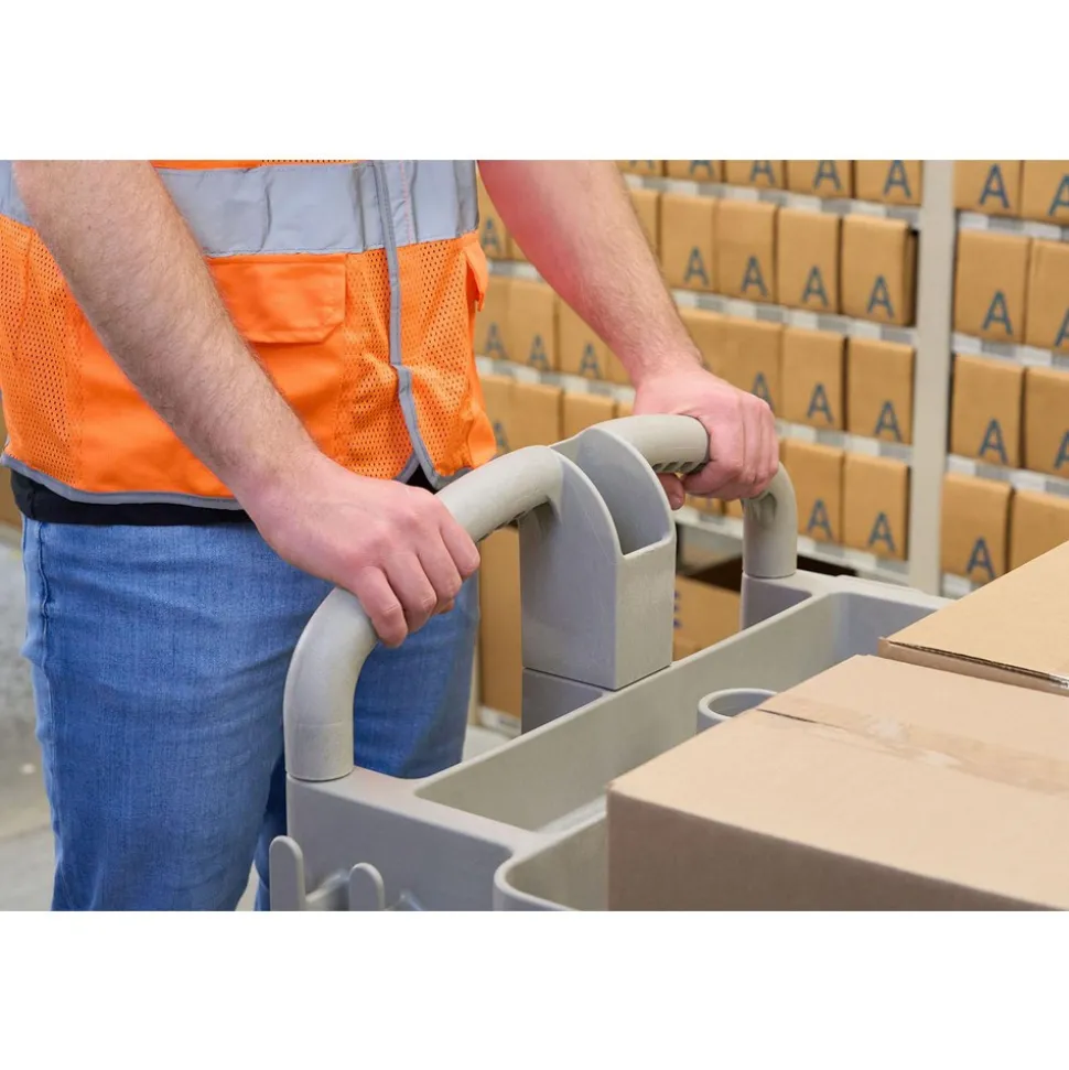 Service Utility Cart: 44" Long, 25-1/4" Wide, Resin, 500.000 lb Capacity, Beige