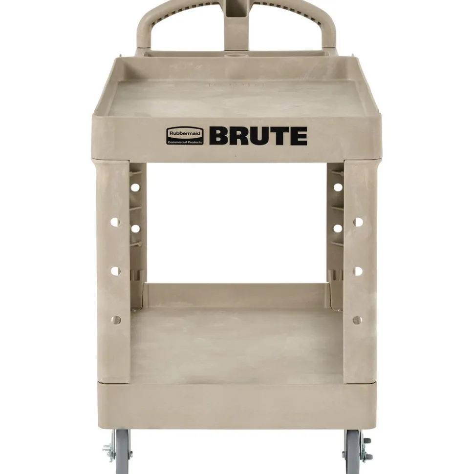 Service Utility Cart: 44" Long, 25-1/4" Wide, Resin, 500.000 lb Capacity, Beige