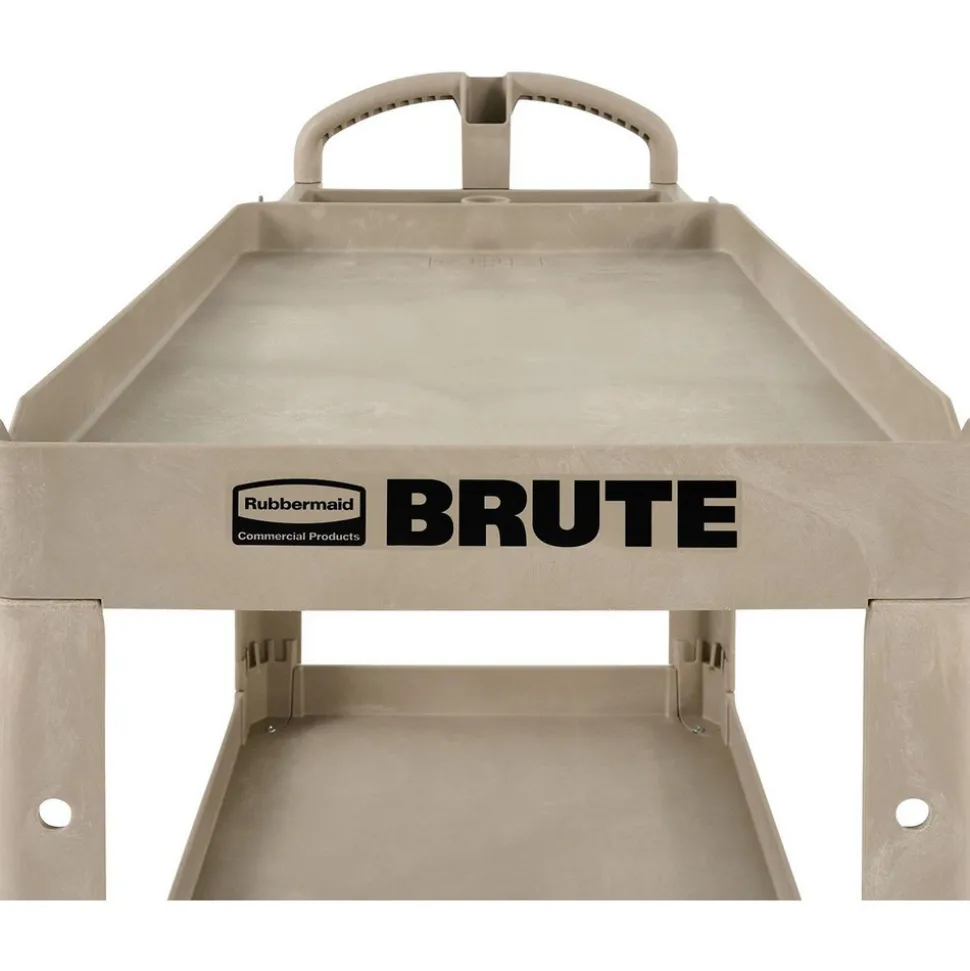 Service Utility Cart: 44" Long, 25-1/4" Wide, Resin, 500.000 lb Capacity, Beige
