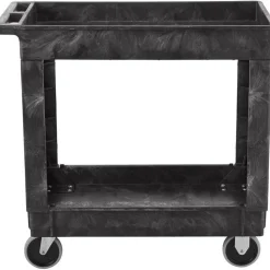 Service Utility Cart: 50" Wide, Plastic, 500.000 lb Capacity, Black