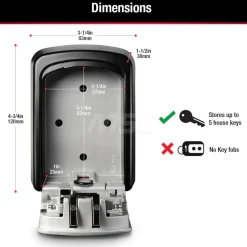 Set-Your-Own Combination Wall Mount Key Safe