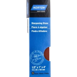 Sharpening Stone: 1/2'' Thick, Rectangle, Aluminum Oxide