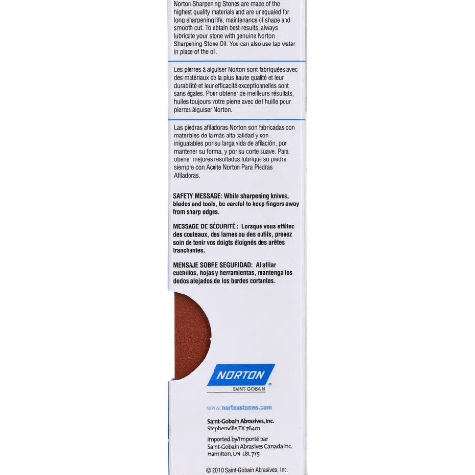 Sharpening Stone: 1/4'' Thick, Rectangle, Aluminum Oxide