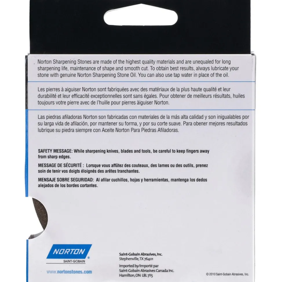 Sharpening Stone: 1'' Thick, Round, Aluminum Oxide