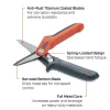 Shears: 7" OAL, 1-3/4" LOC, Stainless Steel Blades