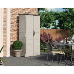 Sheds: Shed Type: Vertical Storage Shed; Overall Width: 32 in; Overall Depth: 25.5 in; Overall Height: 6 ft