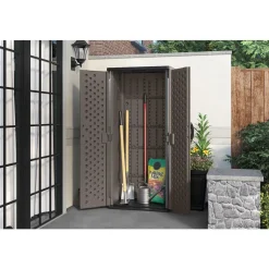 Sheds: Shed Type: Vertical Storage Shed; Overall Width: 32 in; Overall Depth: 25.5 in; Overall Height: 6 ft