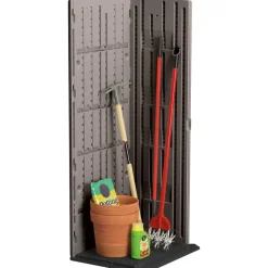 Sheds: Shed Type: Vertical Storage Shed; Overall Width: 32 in; Overall Depth: 25.5 in; Overall Height: 6 ft