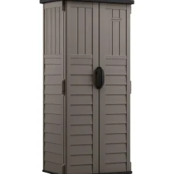 Sheds: Shed Type: Vertical Storage Shed; Overall Width: 32 in; Overall Depth: 25.5 in; Overall Height: 6 ft