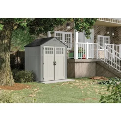 Sheds: Shed Type: Vertical Storage Shed; Overall Width: 75 in; Overall Depth: 65.25 in; Overall Height: 92.75 in