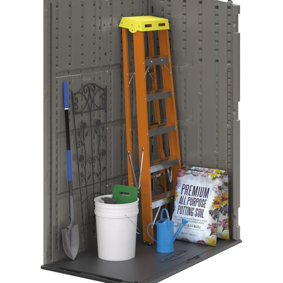 Sheds: Shed Type: Vertical Storage Shed; Overall Width: 53 in; Overall Depth: 32.5 in; Overall Height: 71.5 in