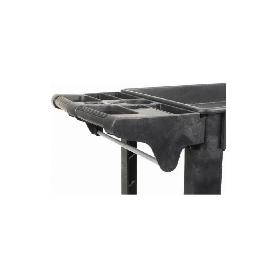 Shelf Utility Cart: 39-3/4" Long, 17" Wide, Plastic, 500.000 lb Capacity, Black