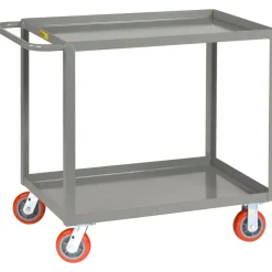 Shelf Utility Cart: 42" Long, 24" Wide, Steel, 2000.000 lb Capacity, Gray