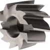Shell End Mill: 2-1/4" Dia, 1" Arbor Hole, 10 Flute, High Speed Steel