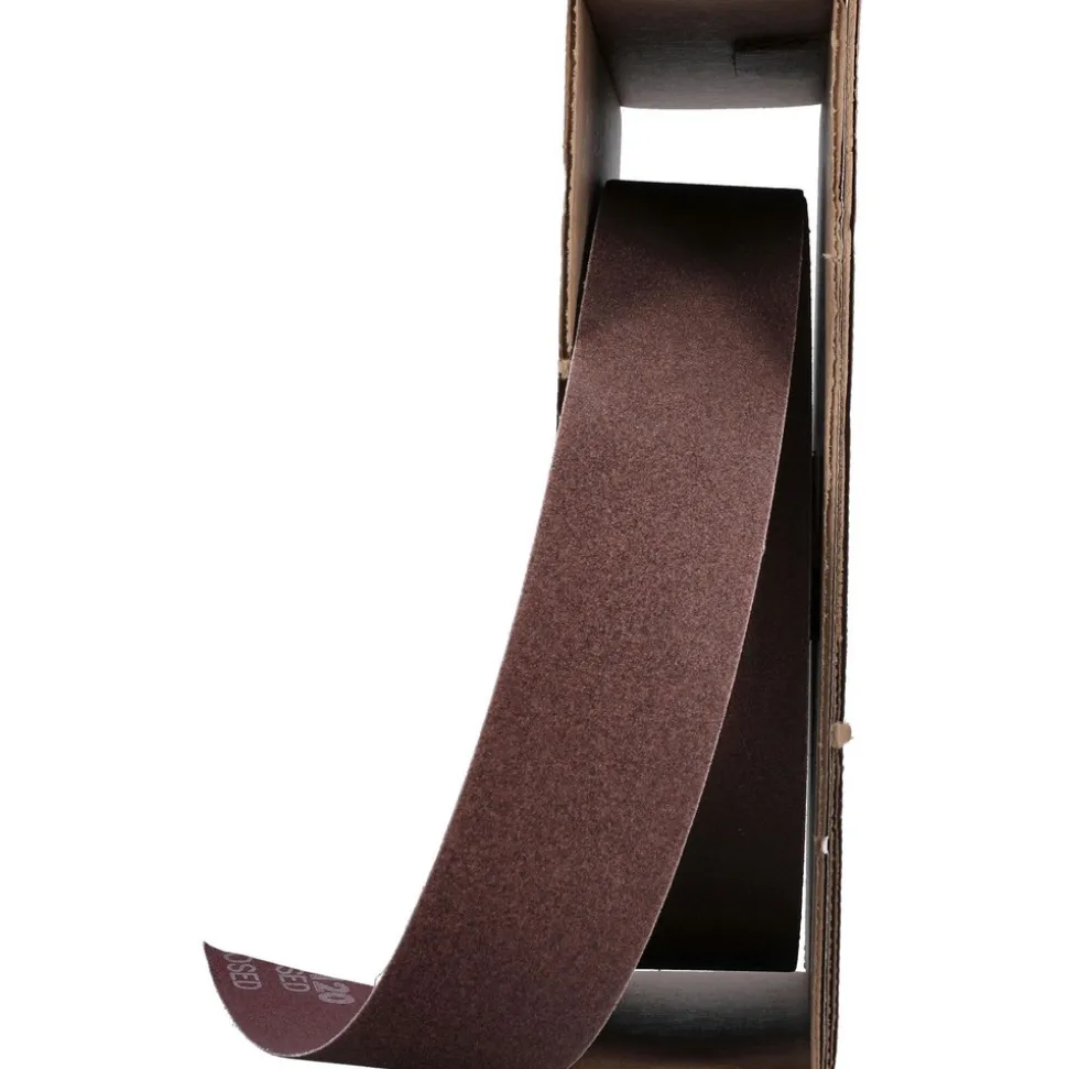 Shop Roll: 2" Wide, 50 Yd Long, 120 Grit, Aluminum Oxide