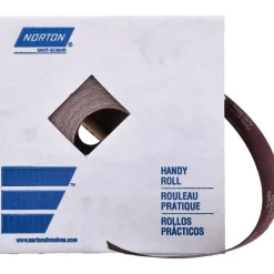 Shop Roll: 2" Wide, 50 Yd Long, 120 Grit, Aluminum Oxide