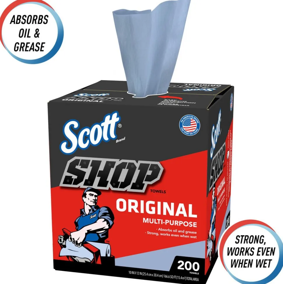 Shop Towels Original™ (75190), Original Blue Shop Towels, 9"x12" sheets, Pop-Up™ Box