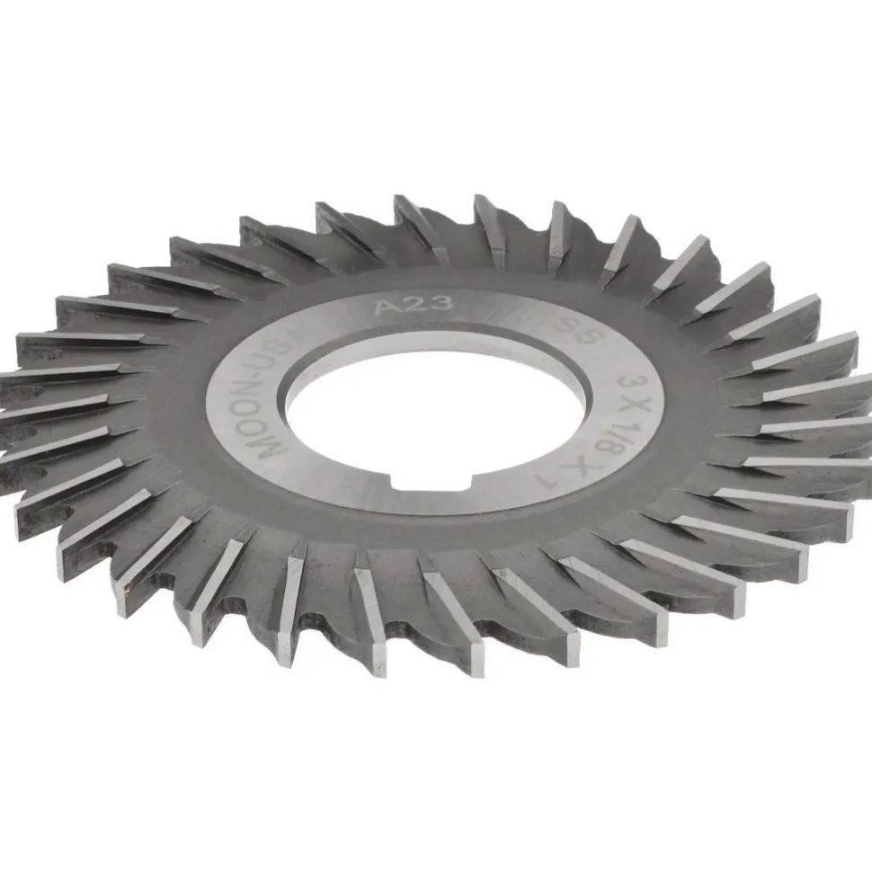 Side Chip Saw: 3" Blade Dia, 1/8" Blade Thickness, 1" Arbor Hole Dia, 32 Teeth, High Speed Steel