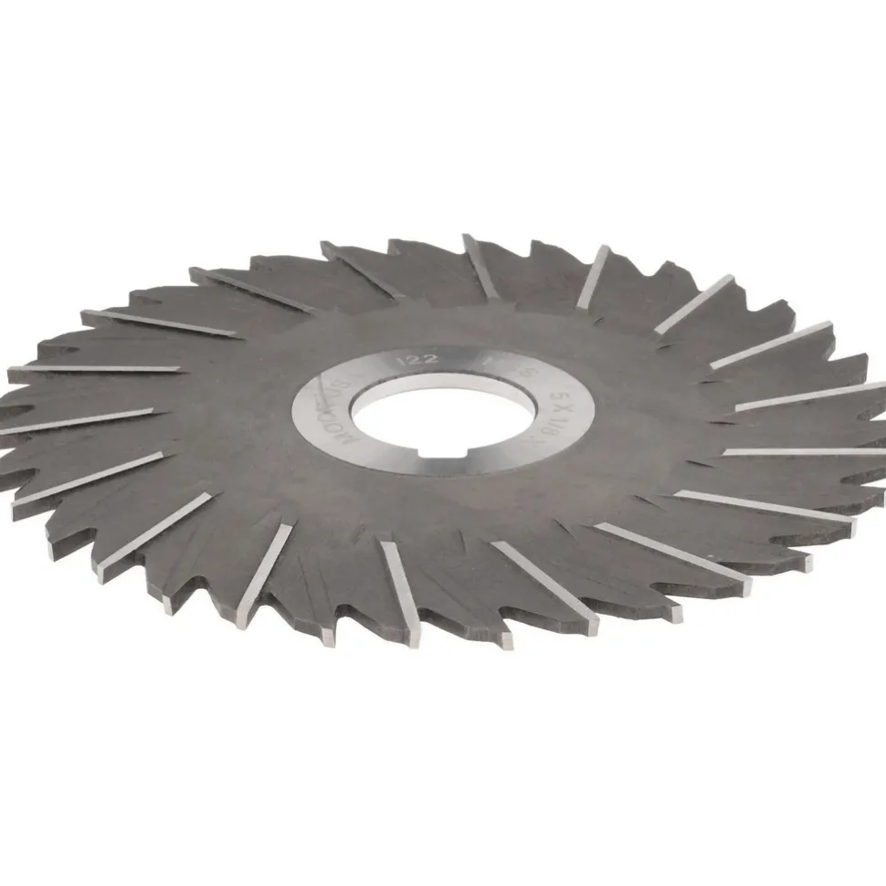 Side Chip Saw: 5" Blade Dia, 1/8" Blade Thickness, 1" Arbor Hole Dia, 36 Teeth, High Speed Steel