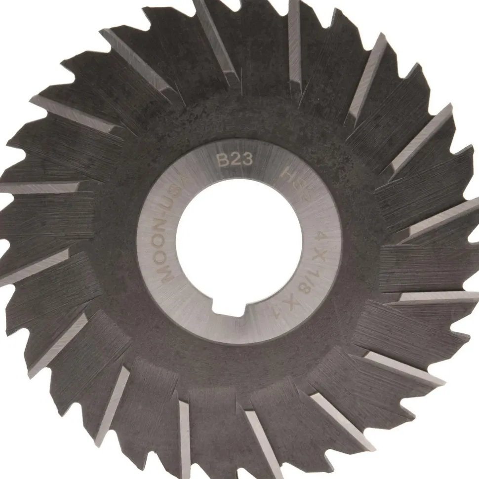 Side Chip Saw: 4" Blade Dia, 1/8" Blade Thickness, 1" Arbor Hole Dia, 32 Teeth, High Speed Steel