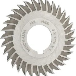 Side Chip Saw: 3" Blade Dia, 1/16" Blade Thickness, 1" Arbor Hole Dia, 32 Teeth, High Speed Steel