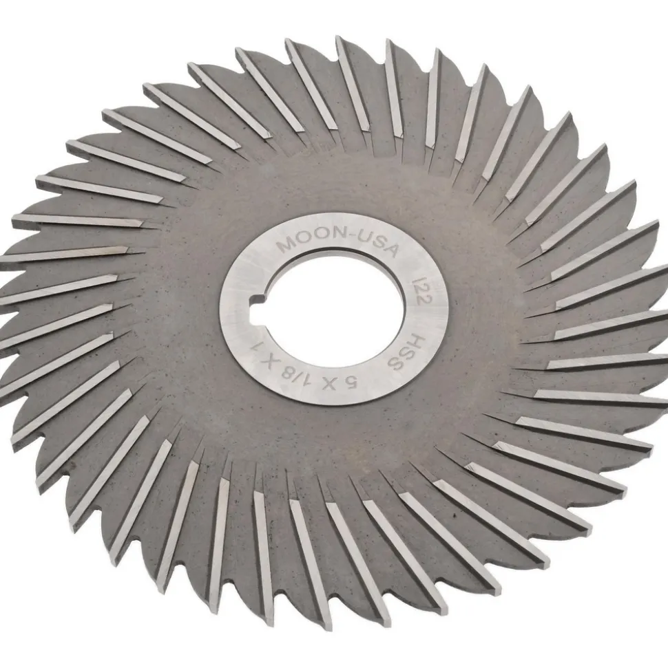 Side Chip Saw: 5" Blade Dia, 1/8" Blade Thickness, 1" Arbor Hole Dia, 40 Teeth, High Speed Steel