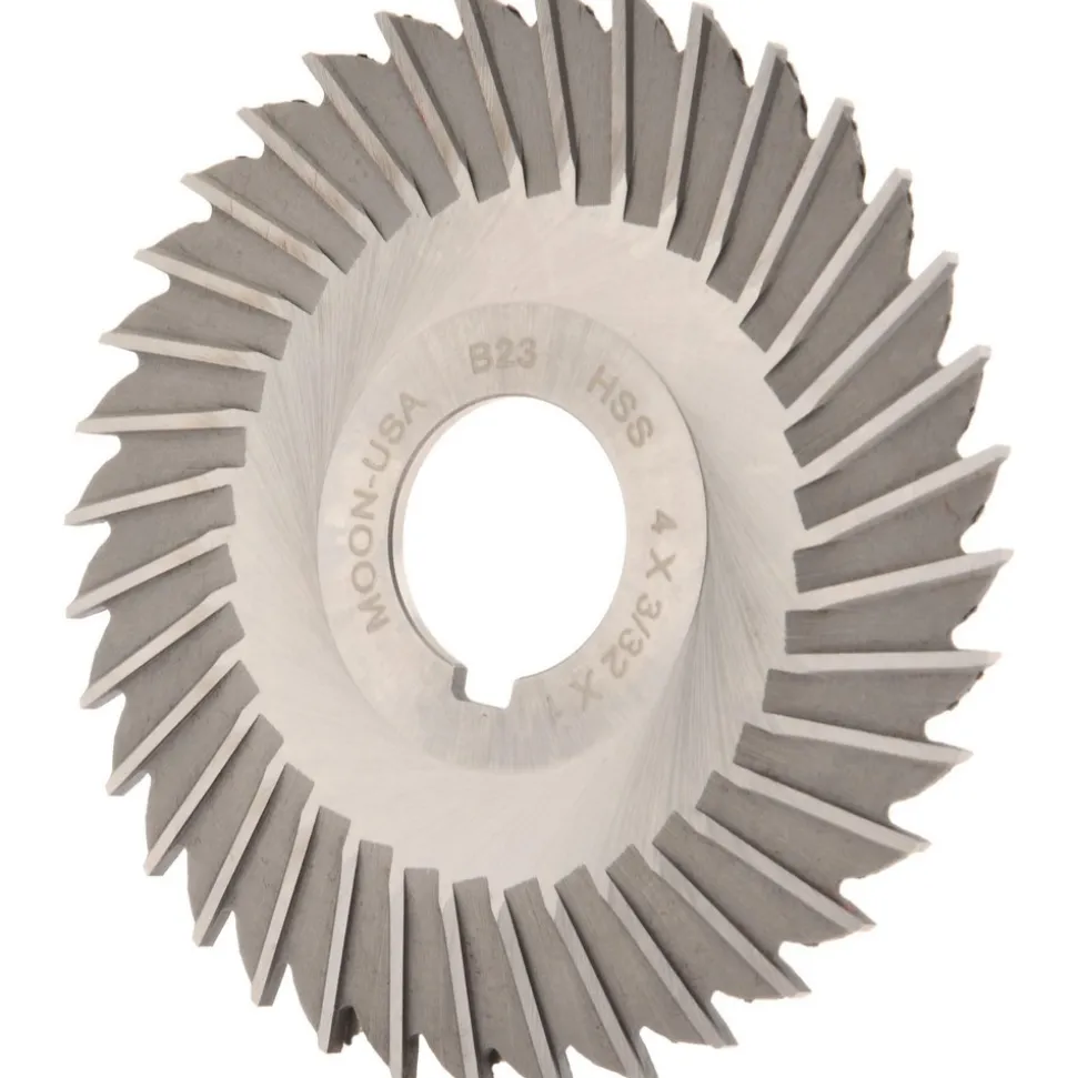Side Chip Saw: 4" Blade Dia, 3/32" Blade Thickness, 1" Arbor Hole Dia, 36 Teeth, High Speed Steel